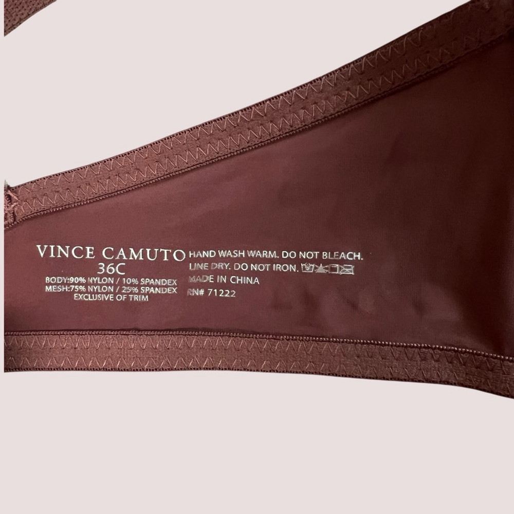 Lot Of 2 Vince Camuto Brown Push Up Underwire Bras 36c Adjustable View 2